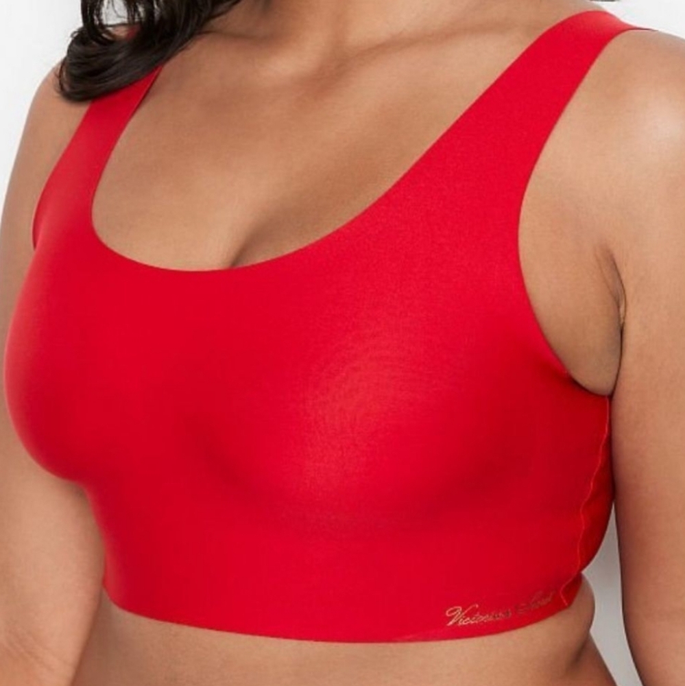 Victoria's Secret Lounge Unlined Scoop Bra Burgundy L-XXL - Picture 9 of 12